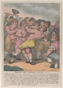 Descripción de un combate de boxeo