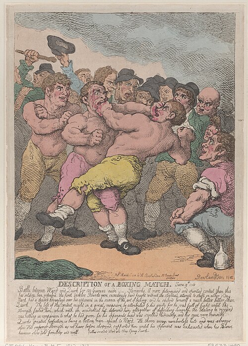 Descripción de un combate de boxeo